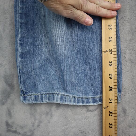 Tommy Hilfiger Pants Womens 16 Blue Bootcut High Rise Cotton Button Denim Jeans - Picture 5 of 16